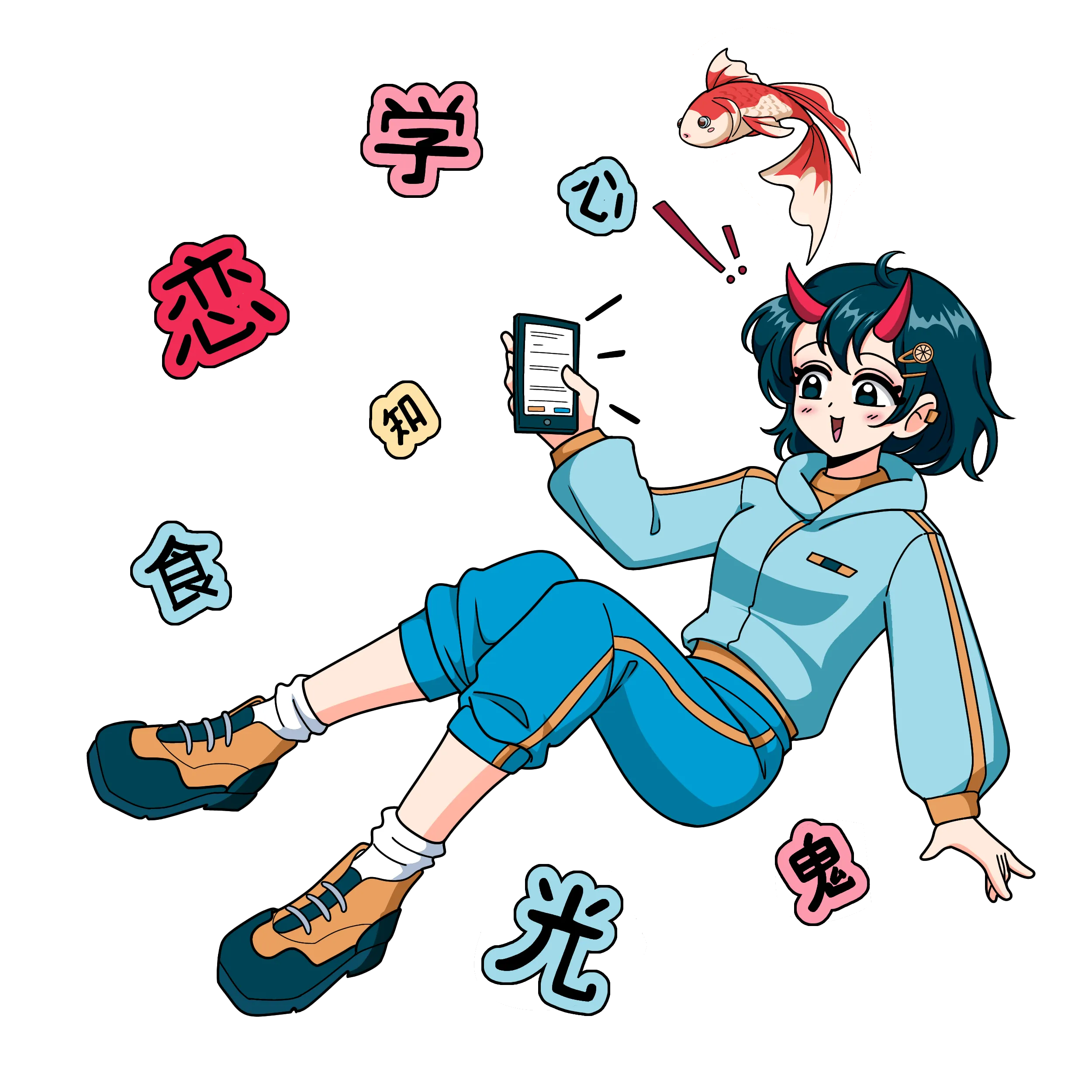 Mikan-chan, the friendly OniKanji mascot